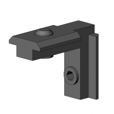 Équerre de fixation pour assemblage de profilés - 4101 S 1001 VZ 01 - TecEnMa GmbH - en zinc / 90° / rainurée