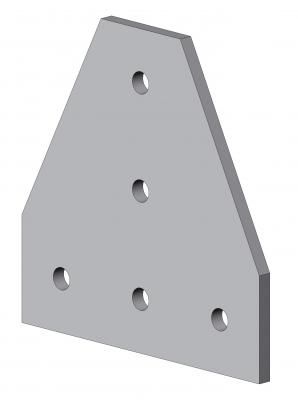 Plaque de montage pour assemblage de profilés - 4801 A T060 EL 01 series - TecEnMa GmbH