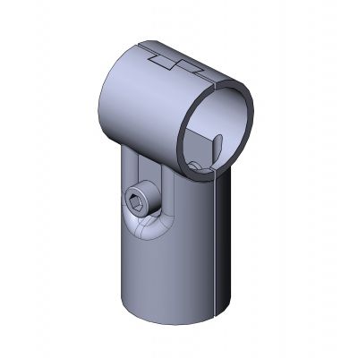 Connecteur de tube rond - 5012 S 001 SW 01 - TecEnMa GmbH - en T / en zinc / appui central