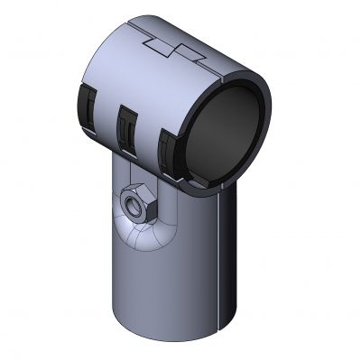 Connecteur de tube rond - 5013 S 001 SW 01 - TecEnMa GmbH - en T / en plastique / en zinc