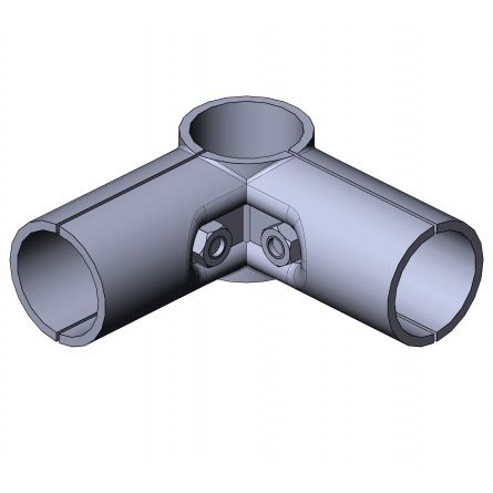 Connecteur de tube rond - 5015 S001 SW 01 - TecEnMa GmbH - d'angle / en zinc