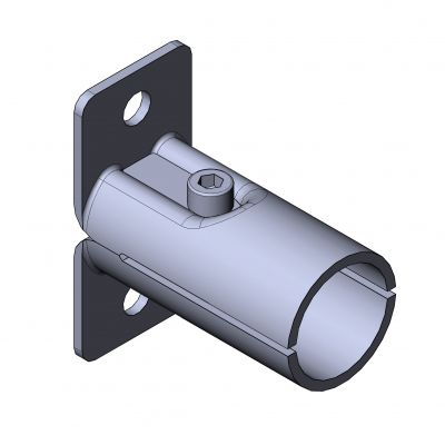 Connecteur de tube rond - 5027 S 001 SW 01 - TecEnMa GmbH - en acier / appui sol