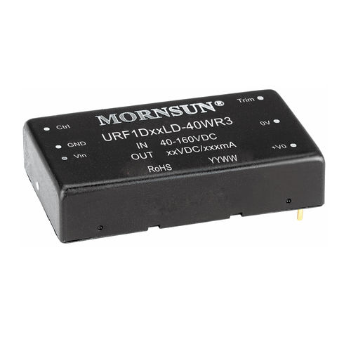 Convertisseur DC/DC DIP - URF1D_LD-40WR3 series - MORNSUN Guangzhou Science & Technology Co.,Ltd. - régulé / plage de tension d'entrée 4:1 / à haute densité de puissance