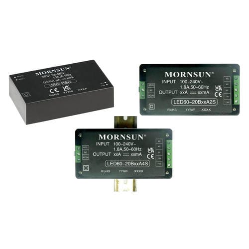 Convertisseur AC/DC compact - LDE60-20Bxx series - MORNSUN Guangzhou Science & Technology Co.,Ltd. - DC / industriel / pour applications télécom