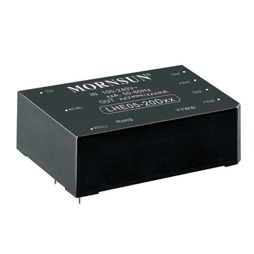 Alimentation électrique encapsulée - LHE05-20A/C/Dxx series - MORNSUN Guangzhou Science & Technology Co.,Ltd. - AC/DC / régulée / à deux sorties
