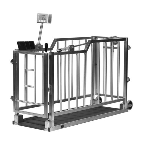 Pèse-Bétail Numérique 200kg - Plateforme Inox 103x53cm, Pour Vétérinaire, Élevage