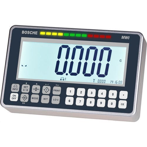 Terminal de pesage affichage LCD - MWI - Bosche GmbH & Co. KG - benchtop / encastrable / RS-232