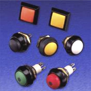 Bouton poussoir à ressort - 59 series - ITW Switches - étanche / action momentanée / miniature