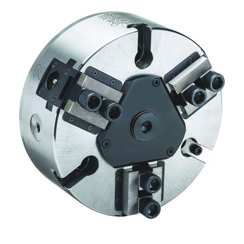 Mandrin automatique - KFD-EC - RÖHM GmbH - 3 mors / avec passage au centre / sans passage au centre
