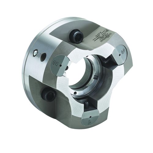 Mandrin automatique - ZFM - RÖHM GmbH - 3 mors / avec passage au centre / pour usinage