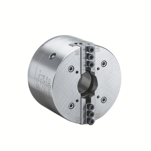 Mandrin automatique - 147281 - RÖHM GmbH - 2 mors / avec passage au centre / pour usinage