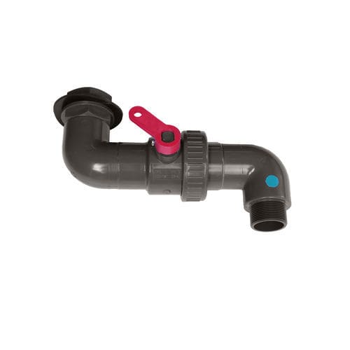 Vanne à boisseau sphérique - 02 23 185 1916 - Hughes Safety Showers - manuelle / résistante aux produits chimiques / pour réservoir