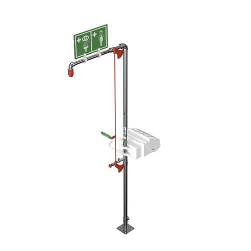 Douche de sécurité sur pied - EXP-20G/45G - Hughes Safety Showers - avec douche oculaire/faciale / pour environnement dangereux / d'intérieur