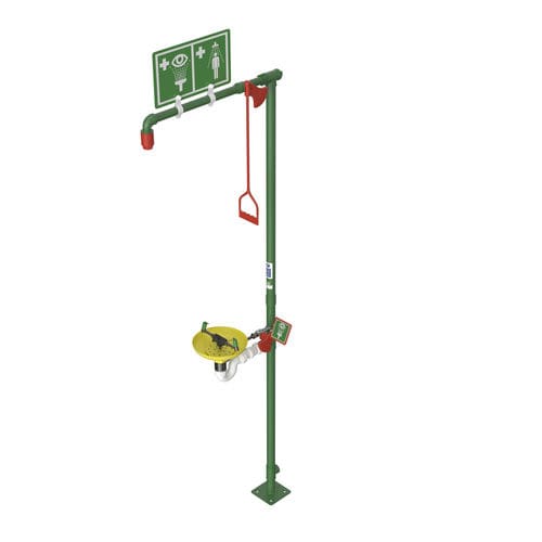 Douche de sécurité sur pied - EXP-SD-18G/75G - Hughes Safety Showers - avec douche oculaire/faciale / non chauffée / pour environnement dangereux