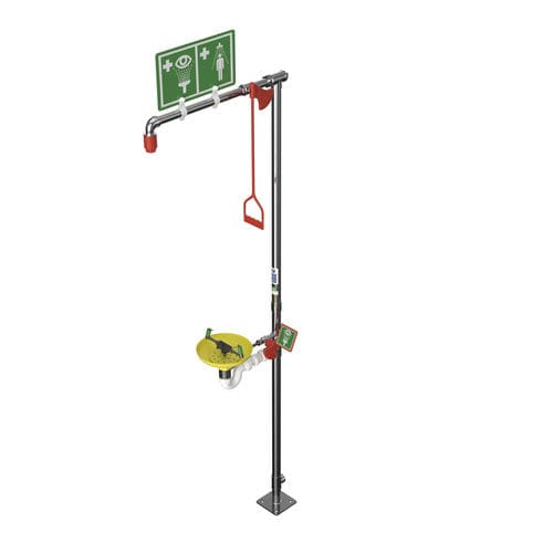 Douche de sécurité sur pied - EXP-18G/75G - Hughes Safety Showers - non chauffée / avec douche oculaire/faciale / pour environnement dangereux