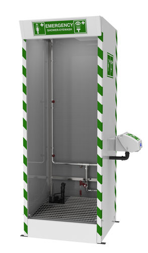 Cabine de douche sur pied - STD-SD-31K - Hughes Safety Showers - pour environnement dangereux / d'intérieur / de décontamination