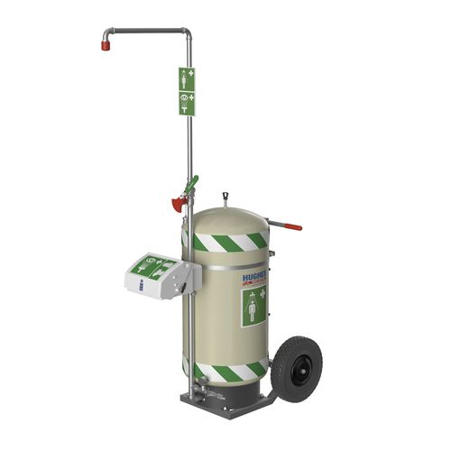 Douche de sécurité mobile - STD-40K/45G - Hughes Safety Showers - d'intérieur / pour environnement dangereux / d'extérieur