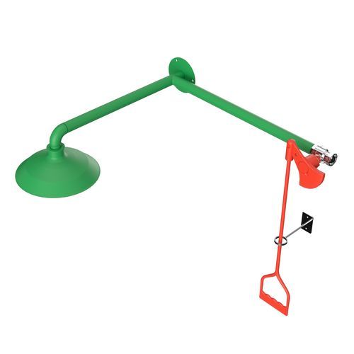 Douche de sécurité montée sur porte - LAB-23GS/OD - Hughes Safety Showers - d'intérieur / de décontamination / en acier inoxydable