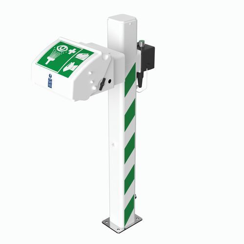 Douche oculaire sur pied - EXP-AH-45G/P - Hughes Safety Showers - en plastique / avec chaudière / pour environnement dangereux