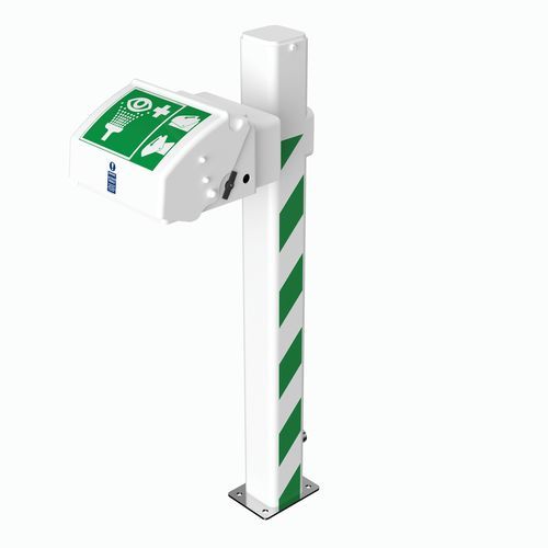 Douche oculaire sur pied - EXP-EJ-45GS/P - Hughes Safety Showers - en plastique / avec chaudière / pour environnement dangereux