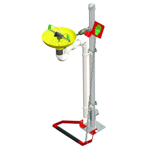 Douche oculaire sur pied - STD-75G/P - Hughes Safety Showers - en plastique / pour environnement dangereux / d'intérieur