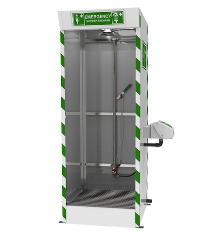 cabine de douche sur pied - Hughes Safety Showers