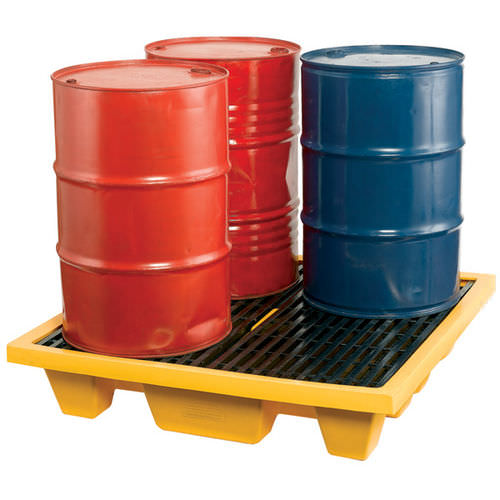 Palette de rétention pour conteneur IBC - JSP - 4 fûts / en plastique