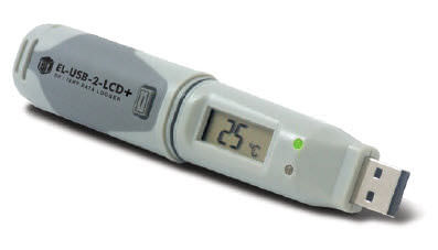 Enregistreur de données de température - -35 ... +80 °C, 0 - 100 % RH | EL-USB-2-LCD+ - Lascar Electronics - d'humidité relative / de point de rosée / USB