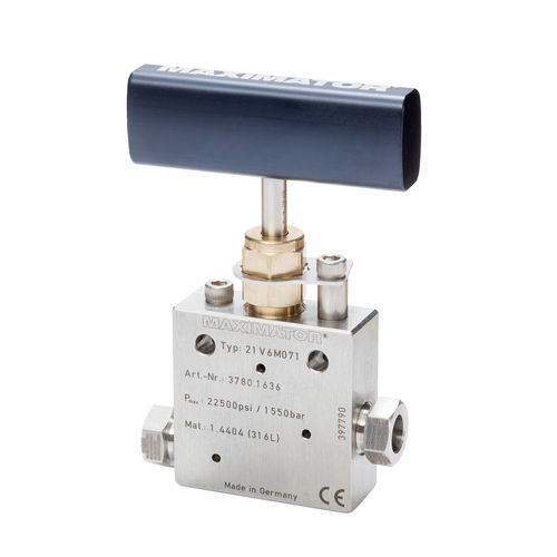 Vanne à pointeau - 21V series  - Maximator GmbH - manuelle / de régulation / pour gaz