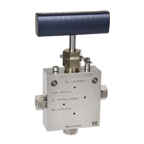Vanne manuelle - 101V series - Maximator GmbH - de régulation / pour gaz / en inox