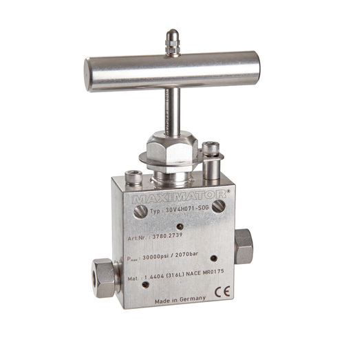 Vanne à pointeau - 22V series  - Maximator GmbH - manuelle / de régulation / pour huile