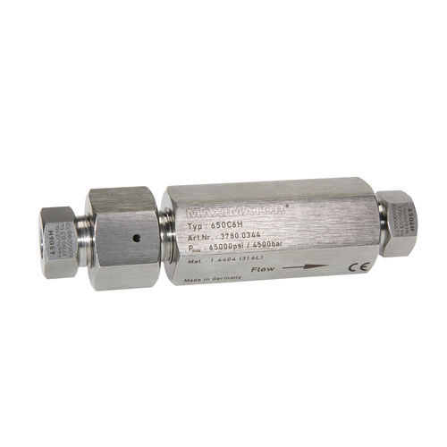 Clapet anti-retour à bille - 65OC series  - Maximator GmbH - pour gaz / fileté / en acier inoxydable