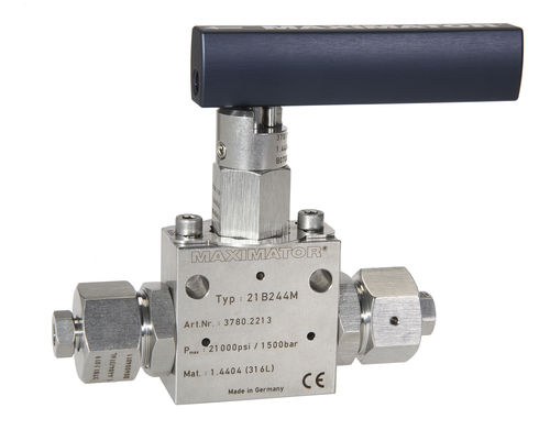 Vanne à boisseau sphérique - 21B series - Maximator GmbH - manuelle / pour gaz / en acier inoxydable