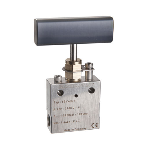 Vanne manuelle - 15V series  - Maximator GmbH - de régulation / pour gaz / en inox