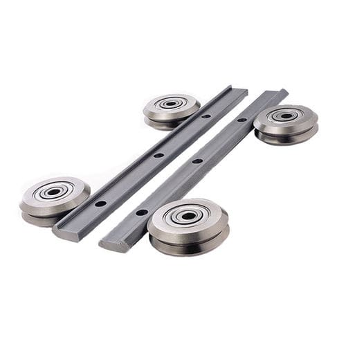 Guide linéaire à rouleaux - DUALVEE® - HepcoMotion - à patin / réglable / pour hautes températures