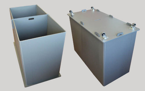 Caisse-palette en plastique - Eredi Caimi S.r.l. - à 4 roues / pliable