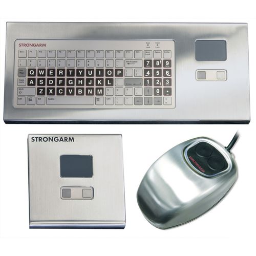 Clavier encastrable - Strongarm Designs - à touches mécaniques / avec pavé tactile / avec trackball