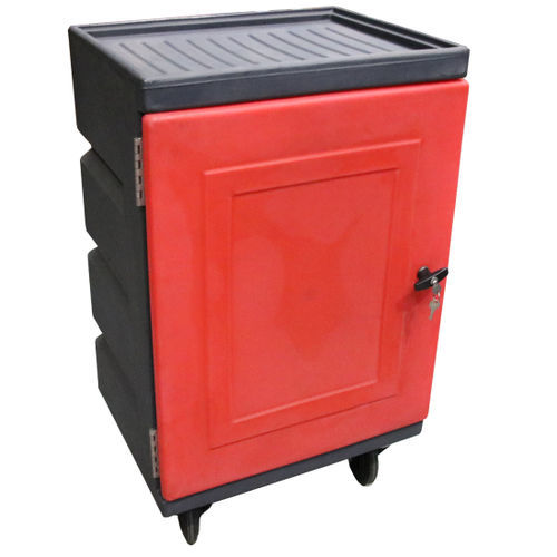 Armoire de stockage - ARMDESS012F - EMP - à roulettes / à étagères / simple porte