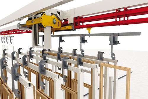 Convoyeur à chaînes - Cefla Finishing - monorail / aérien / de chargement