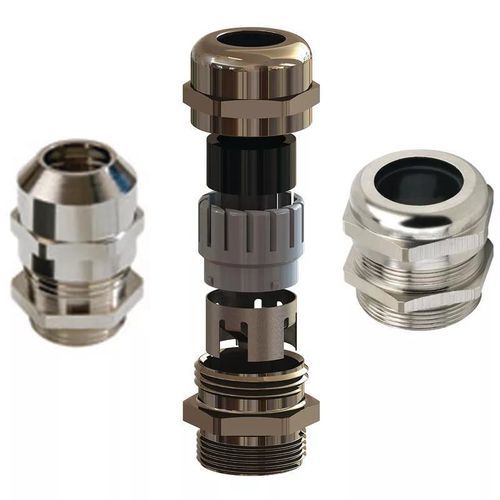 Presse-étoupe en laiton nickelé - SR1717 - Essentra Components - en acier inoxydable / IP68 / à blindage CEM