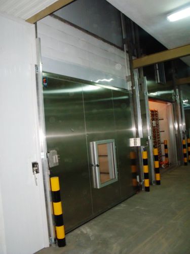 Porte coulissante verticale - VM4PG - Tane Hermetic - en acier inoxydable / PVC / pour l'industrie agroalimentaire