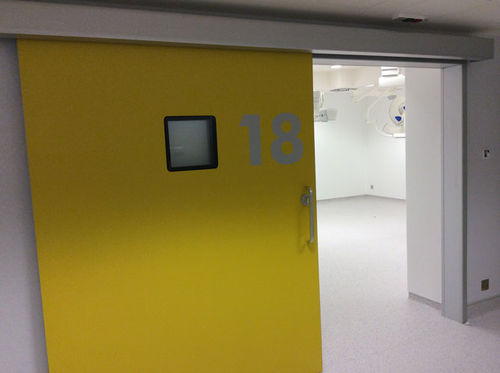 Porte coulissante - TH8  - Tane Hermetic - en acier inoxydable / pour salle blanche / automatique