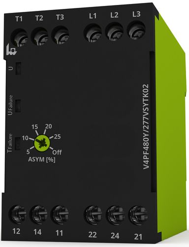 Relais de surveillance de tension - V4PF480Y/277VSYTK02 - TELE Haase Steuergeraete GmbH - d'ordre de phases / d'absence de phases / de déséquilibre de phases