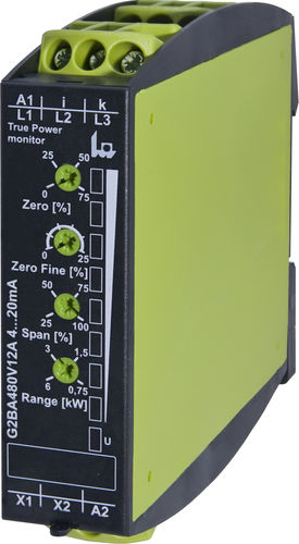 Transducteur de puissance sur rail DIN - G2BA480V12A 4...20mA - TELE Haase Steuergeraete GmbH - triphasé