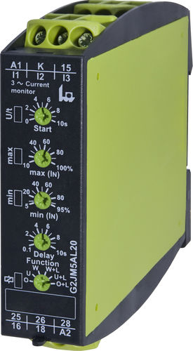 Relais de surveillance de courant - G2JM5AL20 24-240V AC/DC - TELE Haase Steuergeraete GmbH - 2NO/NF / AC / triphasé