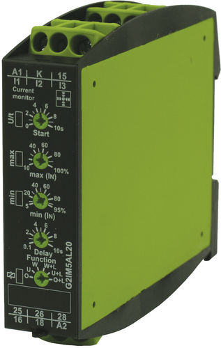 Relais de surveillance de courant - G2IM5AL20 24-240V AC/DC - TELE Haase Steuergeraete GmbH - 2NO/NF / sur rail DIN
