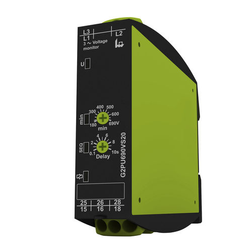 Relais de surveillance de sous-tension - G2PU690VS20 - TELE Haase Steuergeraete GmbH - d'ordre de phases / d'absence de phases / de déséquilibre de phases