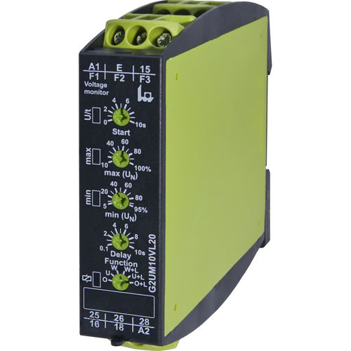 Relais de surveillance de tension - G2UM10VL20 - TELE Haase Steuergeraete GmbH - 2NO/NF / AC/DC / monophasé