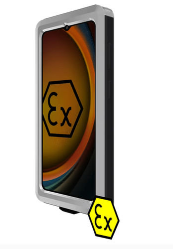 Smartphone industriel pour zones dangereuses - MOB-EX-SAM-XC7P series - Atexxo B.V. - avec lecteur RFID / avec caméra vidéo / ATEX