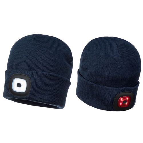 Casquette antiheurt EN 812 - BONC02L07 - Surflex - réglable / avec lampe frontale LED / noire